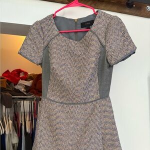 Elegant Gray Tweed Dress